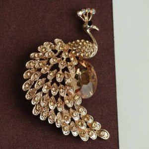 RS Peacock Brooch