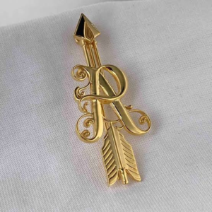 RS Initial Custom Name Pin Brooch